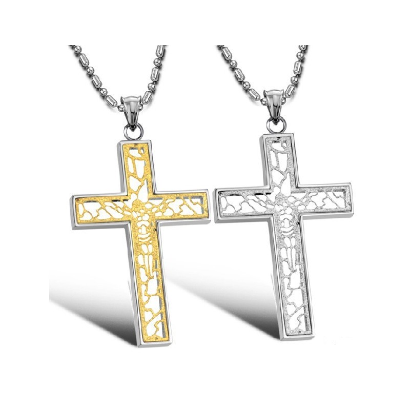 Die Königin Der Qualität: Titan-Halskette Mit Kreuz Für Männer Die Königin Der Qualität: Titan-Halskette Mit Kreuz Für Männer
