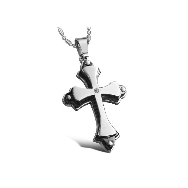 Qualität Und Quantität Gesichert Kreuz Titan Halskette Mit Strass Qualität Und Quantität Gesichert Kreuz Titan Halskette Mit Strass