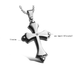 Qualität Und Quantität Gesichert Kreuz Titan Halskette Mit Strass