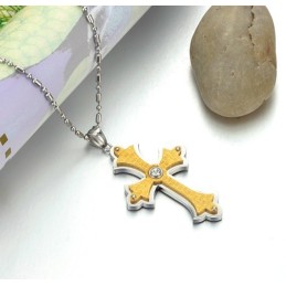 Komplett In Spezifikationen Weibliche Kreuz Titan Halskette Mit Strass