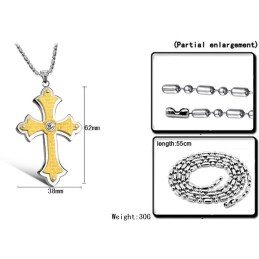 Komplett In Spezifikationen Weibliche Kreuz Titan Halskette Mit Strass