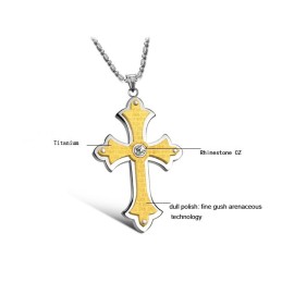 Komplett In Spezifikationen Weibliche Kreuz Titan Halskette Mit Strass