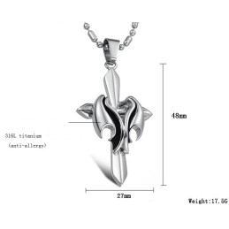 Stabile Qualität Männliche Kreuz Titan Halskette