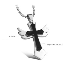Stabile Qualität Kreuz Titan Halskette