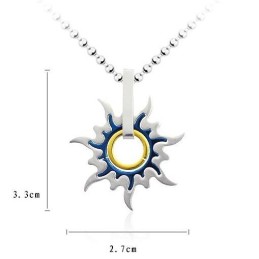 Mode Reinem Titan Herren Anhänger Und Halskette Sonne Whell