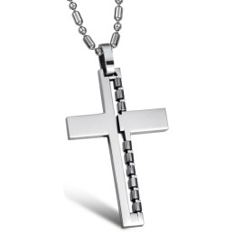 Qualität Und Quantität Gesicherte Männliche Kreuz-Titan-Halskette