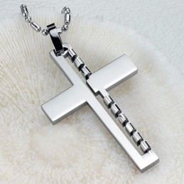 Qualität Und Quantität Gesicherte Männliche Kreuz-Titan-Halskette
