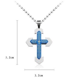 Bibelkreuz-Anhänger Und Halskette Aus Titan
