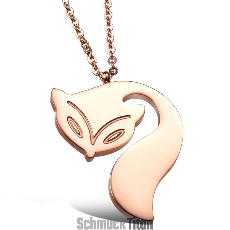 Komplett In Spezifikationen Weibliche Fuchsform Titan Halskette