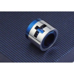 Herren-Halskette Und Anhänger Mit Blauem Kreuz Und Bibelrolle Aus Reinem Titan (Neu)
