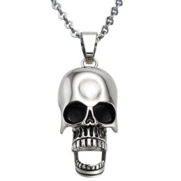 Stabile Qualität Totenkopf Titan Halskette