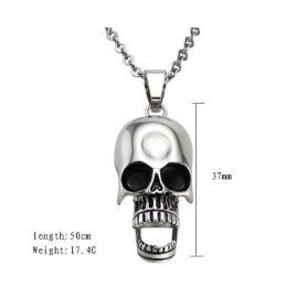 Stabile Qualität Totenkopf Titan Halskette