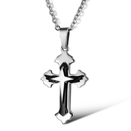 Stabile Qualität Männliche Kreuz Titan Halskette