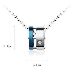 Herren-Halskettenanhänger „Blue Roller“ Aus Reinem Titan (Neu)