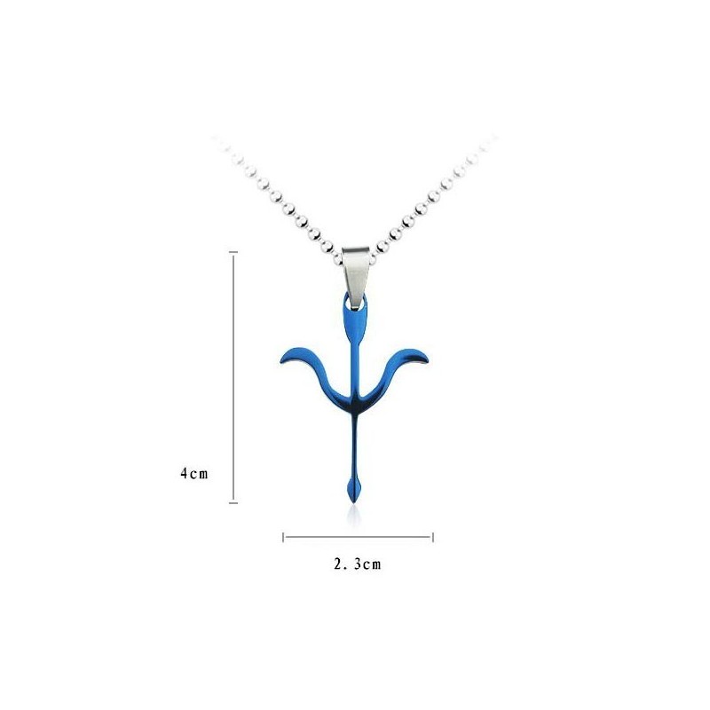 Amors Pfeil Blau Titan Anhänger Und Halskette Amors Pfeil Blau Titan Anhänger Und Halskette