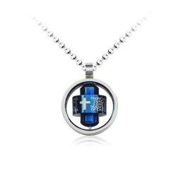 Cool Fashion Cross Ring Herren Titan Anhänger Und Halskette