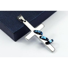 Coole Mode Ringe Herren Titan Kreuz Anhänger Und Halskette