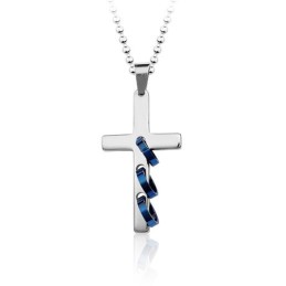 Coole Mode Ringe Herren Titan Kreuz Anhänger Und Halskette