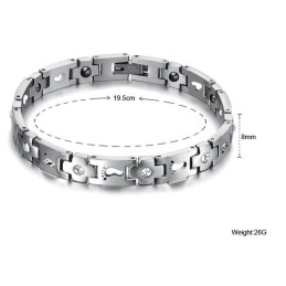 Die Königin Der Qualität Titan Armband Für Liebhaber Mit Strass