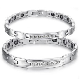 Zuverlässige Qualität Gesundheit Titan Lodestone Armband Für Liebhaber Mit Strass