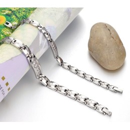 Zuverlässige Qualität Gesundheit Titan Lodestone Armband Für Liebhaber Mit Strass