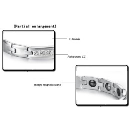 Zuverlässige Qualität Gesundheit Titan Lodestone Armband Für Liebhaber Mit Strass
