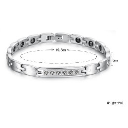 Zuverlässige Qualität Gesundheit Titan Lodestone Armband Für Liebhaber Mit Strass