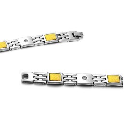 Hochwertiges Titan-Magnetstein-Armband Für Liebhaber Mit Strass