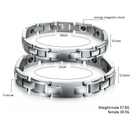 Hochwertiges Titan-Magnetstein-Armband Für Liebhaber