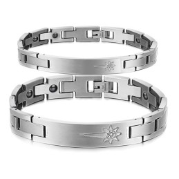 Um Im In- Und Ausland Ein Hohes Ansehen Zu Genießen Titanarmband Für Liebhaber Mit Diamant