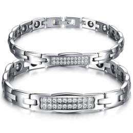 Die Königin Der Qualität Gesundheit Titan Lodestone Armband Für Liebhaber Mit Diamant