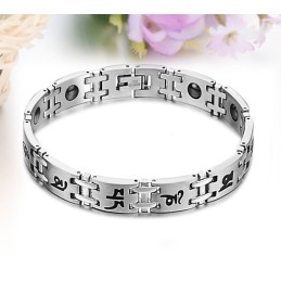 Stabiles Qualitäts-Magnetsteinarmband Aus Titan Für Männer