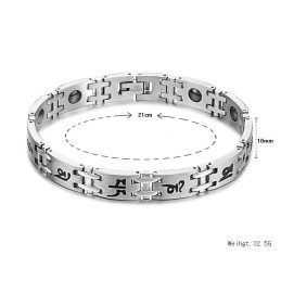 Stabiles Qualitäts-Magnetsteinarmband Aus Titan Für Männer