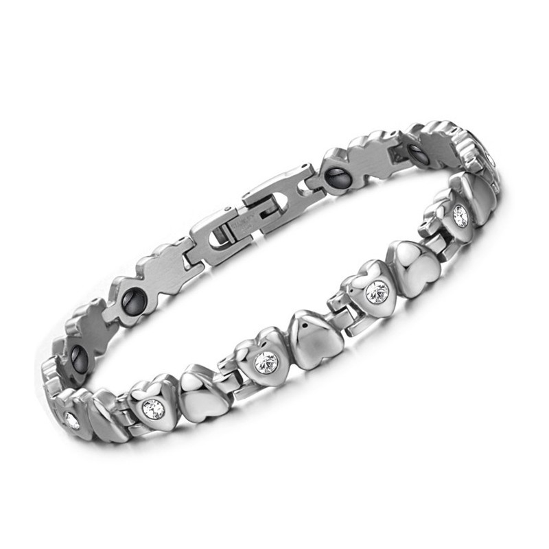 Hochwertiges Weibliches Sweetheart-Titanarmband Mit Strass Hochwertiges Weibliches Sweetheart-Titanarmband Mit Strass