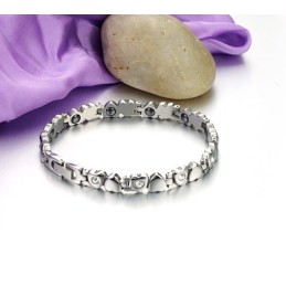 Hochwertiges Weibliches Sweetheart-Titanarmband Mit Strass