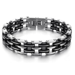Qualität Und Quantität Gesichertes Männliches Titan-Silikonarmband