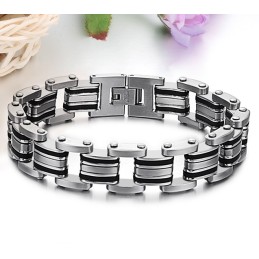 Stabiles Qualitäts-Klassisches Titan-Silikonarmband Für Männer