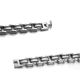 Stabiles Qualitäts-Klassisches Titan-Silikonarmband Für Männer