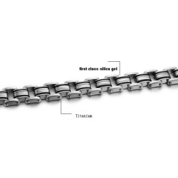 Stabiles Qualitäts-Klassisches Titan-Silikonarmband Für Männer