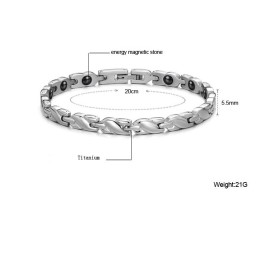 Einfach Zu Verwendendes Titan-Magnetstein-Armband Für Die Weibliche Gesundheit