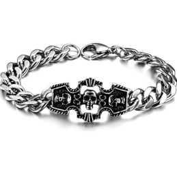Hochwertiges Titanarmband Mit Totenkopfmotiv Für Männer