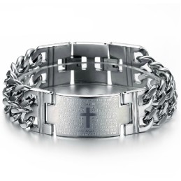 Einfach Zu Verwendendes Titan-Armband Mit Kreuz Für Männer