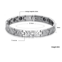 Einfach Zu Verwendendes Anti-Ermüdungs-Titan-Magnetstein-Armband