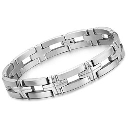 Hochwertiges Titanarmband Mit Kreuz Für Männer