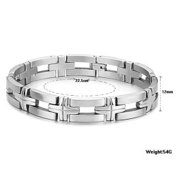 Hochwertiges Titanarmband Mit Kreuz Für Männer