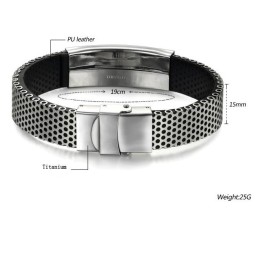 Große Auswahl An Männlichen Titan-Lederarmbändern