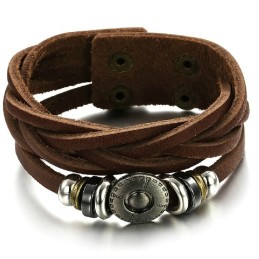 Weltweit Gut Verkaufter Retro-Armreif Aus Titanleder Für Männer
