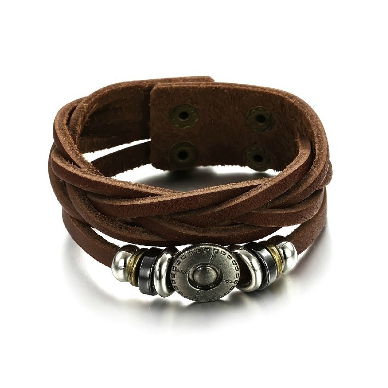 Weltweit Gut Verkaufter Retro-Armreif Aus Titanleder Für Männer Weltweit Gut Verkaufter Retro-Armreif Aus Titanleder Für Männer