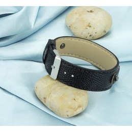 Verkauft Sich Weltweit Gut: Schwarzes Titan-Lederarmband