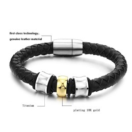 Runder Titan-Lederarmreif Mit Zuverlässigem Ruf